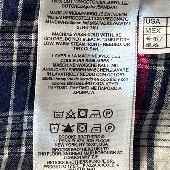 Brooks Brothers Mens XXL Original Polo Shirt Button Up Plaid 100% Cotton - Picture 13 of 14